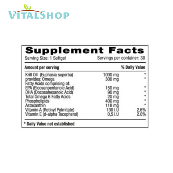 Krill Oil 1000Mg X 30 Softgels Natural System – VitalShop Colombia