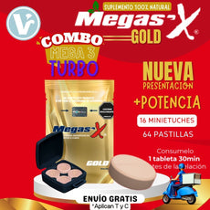 **COMBO MEGA Sex GOLD 3 Turbo: (16 Mini estuches 64 Pastillas) ¡Envío Gratis! Aplican TyC**